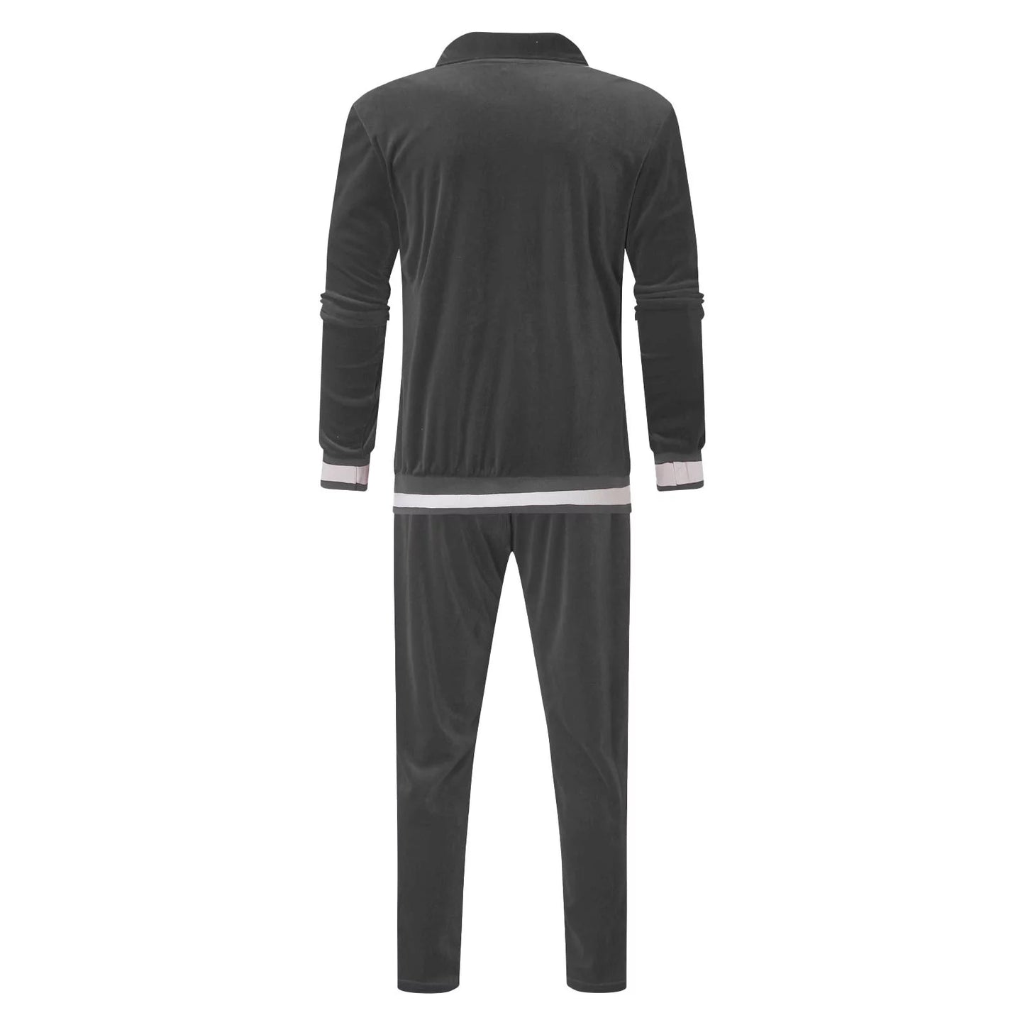 Velour Tracksuit Mens,2023 Men'S Velour Tracksuit 2 Pieces Winter Warm Full Zip up Jacket Sweatpants Fitness Sportswear Sweatsuit Jogger Sets